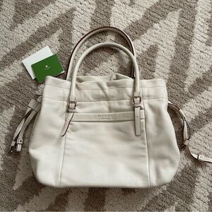 Kate Spade Ivory Westbury Opus Pebbled Leather Drawstring Satchel/Shoulder Bag